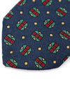 100 silk navy multi pattern tie - DUNHILL - BALAAN 7