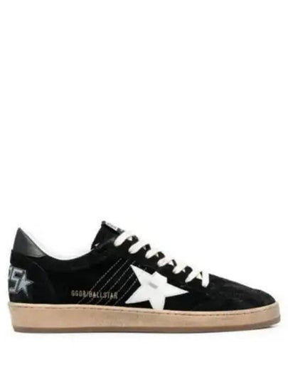 Men's Ballstar Suede Low Top Sneakers Black - GOLDEN GOOSE - BALAAN 2