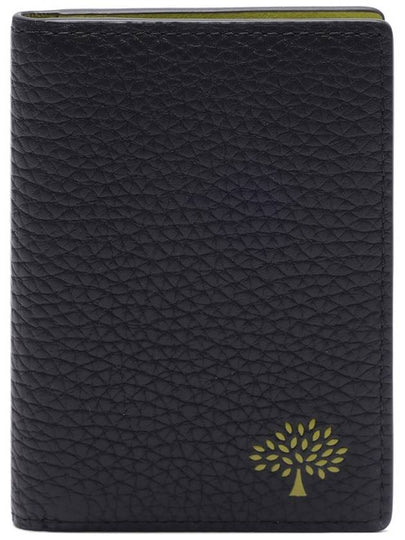 Signature Tree Print Heavy Grain Leather Card Wallet Black - MULBERRY - BALAAN 2