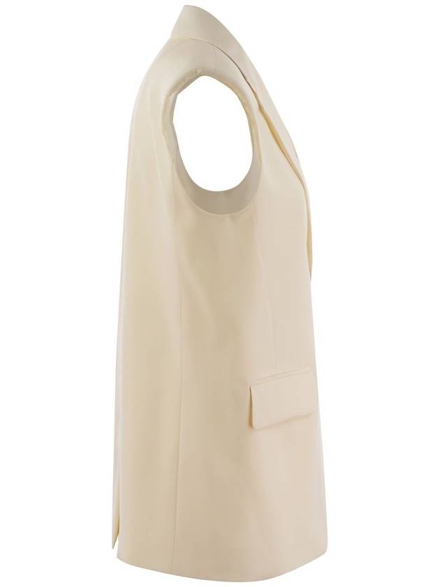 Donna Wool Blazer Vest Ivory - WEEKEND MAX MARA - BALAAN 4