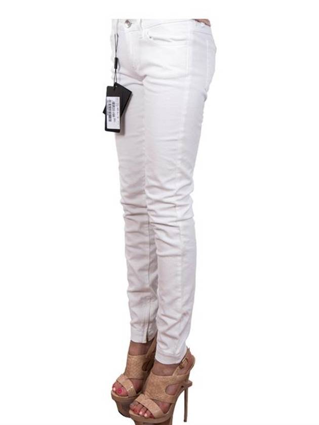 Zipper Detail Skinny Jeans White - DOLCE&GABBANA - BALAAN 4