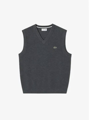 Men s V neck vest AH376E 54N 050 Domestic product GQ2N24082229419 - LACOSTE - BALAAN 1