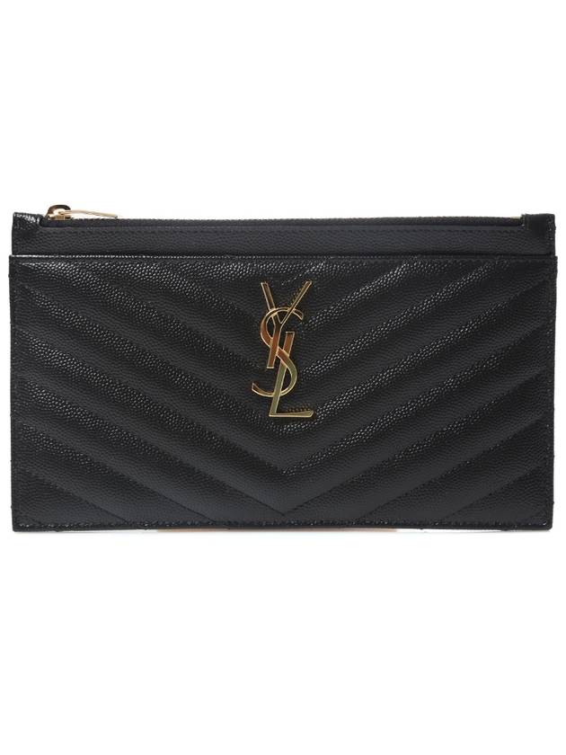 Monogram Quilted Clutch Bag Black - SAINT LAURENT - BALAAN 2