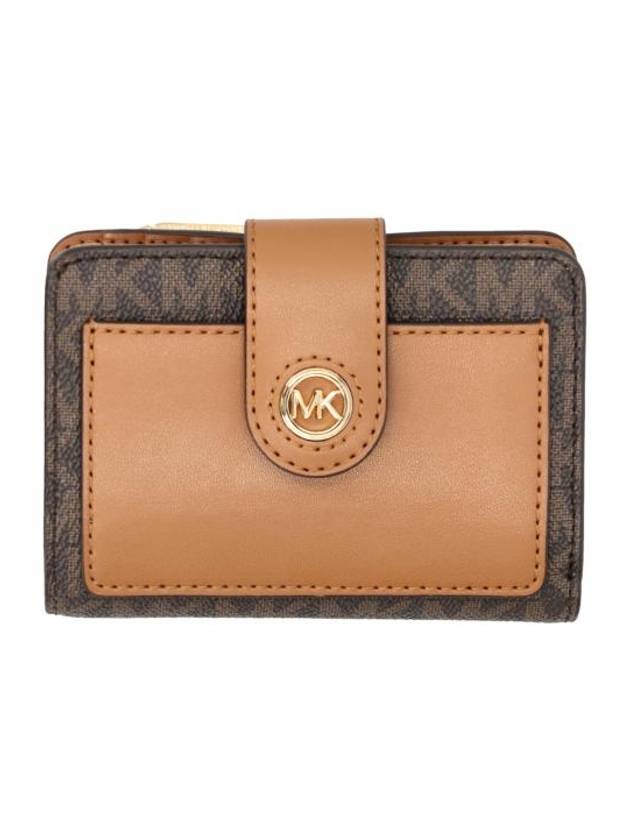 Canvas half wallet dark brown - MICHAEL KORS - BALAAN 1