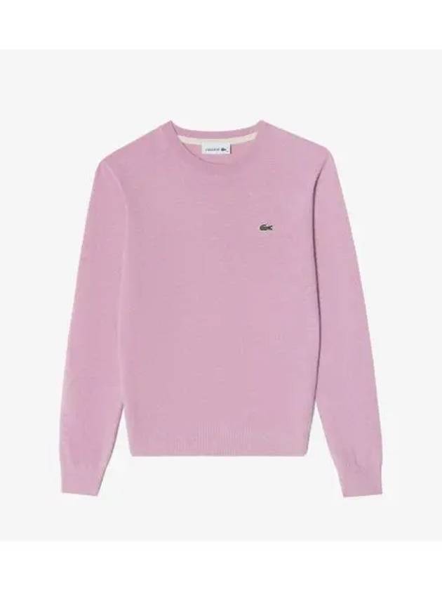 Women's Basic Crew Neck Sweater Deep Pink - LACOSTE - BALAAN 2