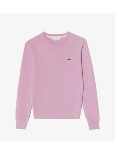 Women s basic crew neck sweater deep pink - LACOSTE - BALAAN 1