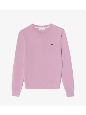 Women s basic crew neck sweater deep pink - LACOSTE - BALAAN 1