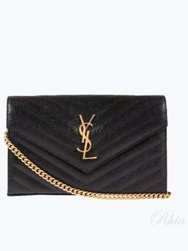 Gold Chain Wallet 377828 BOW01 - SAINT LAURENT - BALAAN 1