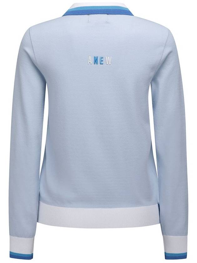 WOMEN LOGO COMBINATION PASTEL SWEATER - ANEWGOLF - BALAAN 3