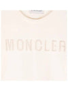 Moncler Kids 8 10 Logo Long Sleeve T Shirt Ivory - MONCLER - BALAAN 3