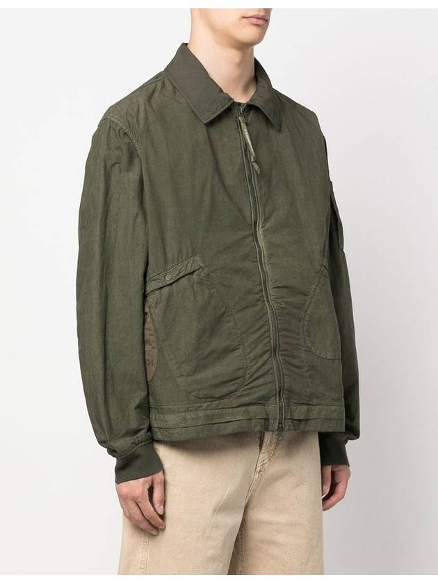 Batic Light Zip-Up Jacket Green - CP COMPANY - BALAAN 3