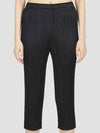 Pleated Waistband Crop Pants Black - ISSEY MIYAKE - BALAAN 2