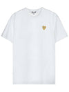 Men s Heart Logo Short Sleeve T Shirt AZ P1T216 051 WHITE - COMME DES GARCONS - BALAAN 8