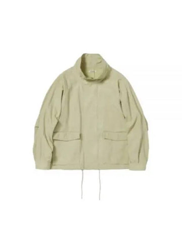 24 WASHED HARD TWIST CANVAS BLOUSON KHAKI BEIGE A24SB01OC - AURALEE - BALAAN 1