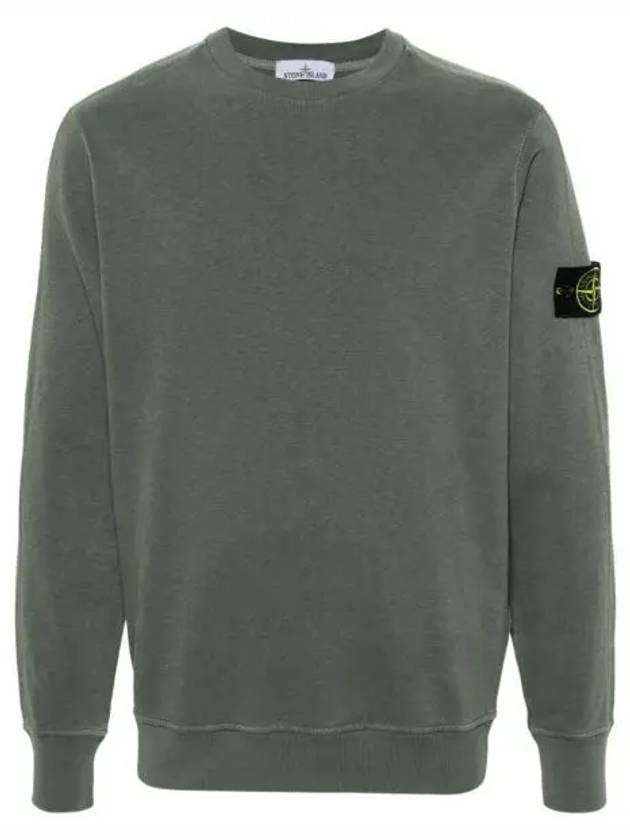 Logo Patch Crew Neck Sweatshirt Musk - STONE ISLAND - BALAAN 2