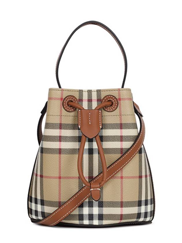 Check Bucket Bag Beige - BURBERRY - BALAAN 2