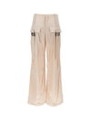 Women's Viscose Shiny Cargo Pants Beige - FENDI - BALAAN 2