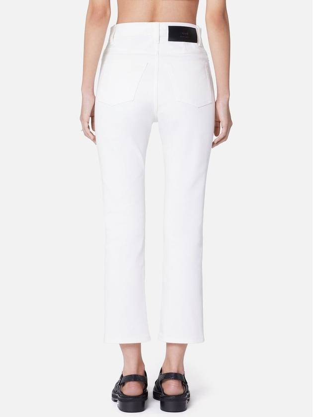 Women's Denim High Waist Cropped Jeans White - AMI - BALAAN 4