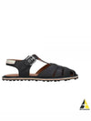 Grained Calfskin Fisherman Sandals Black - MARNI - BALAAN 2