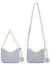 Matelasse Nappa Leather Shoulder Bag Cornflower Blue - MIU MIU - BALAAN 7