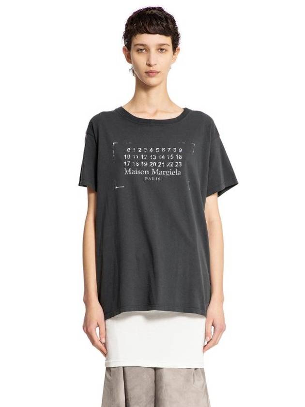 Logo Print Short Sleeve T-Shirt Black - MAISON MARGIELA - BALAAN 4