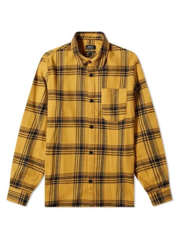 Trek Check Wool Overshirt Yellow - A.P.C. - BALAAN 1