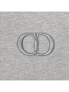 Cd Icon Embroidered Cotton Hoodie Grey - DIOR - BALAAN 4