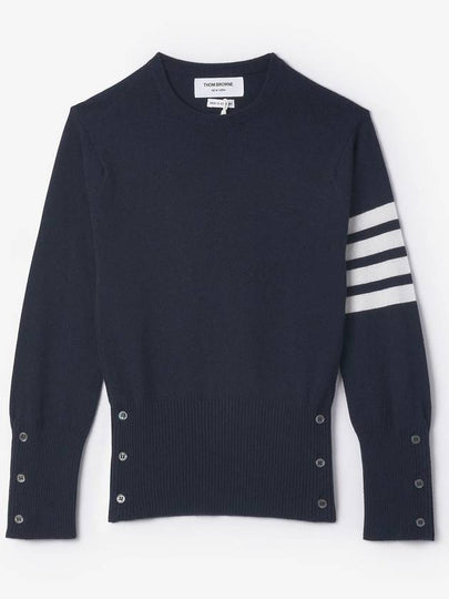 Women's 4 Bar Classic Cashmere Pullover Knit Top Navy - THOM BROWNE - BALAAN 2