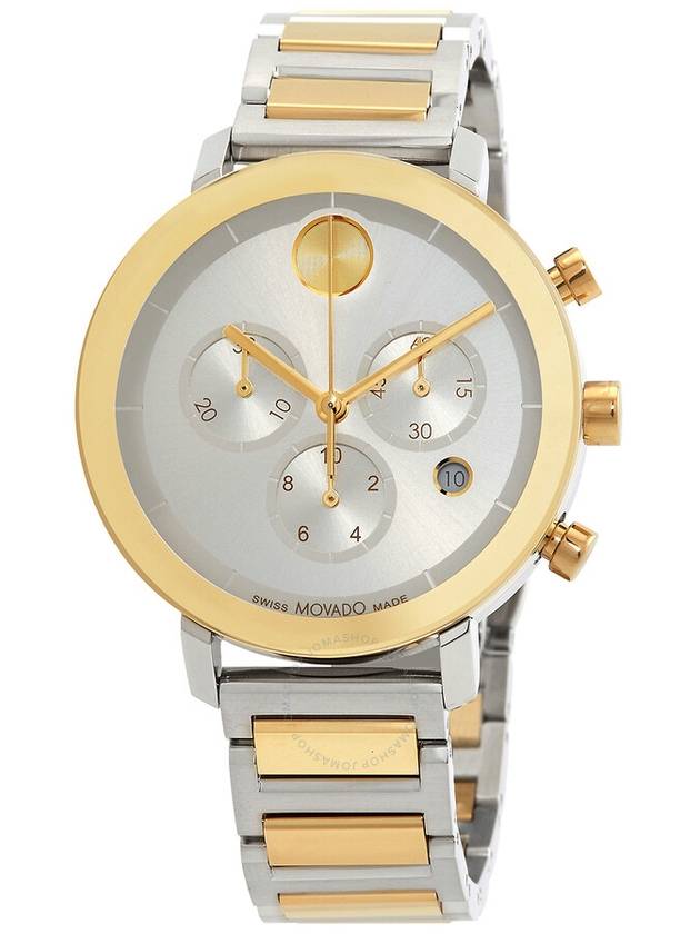 Movado Bold Evolution Chronograph Quartz Silver Dial Two-Tone Ladies Watch 3600885 - MOVADO - BALAAN 1