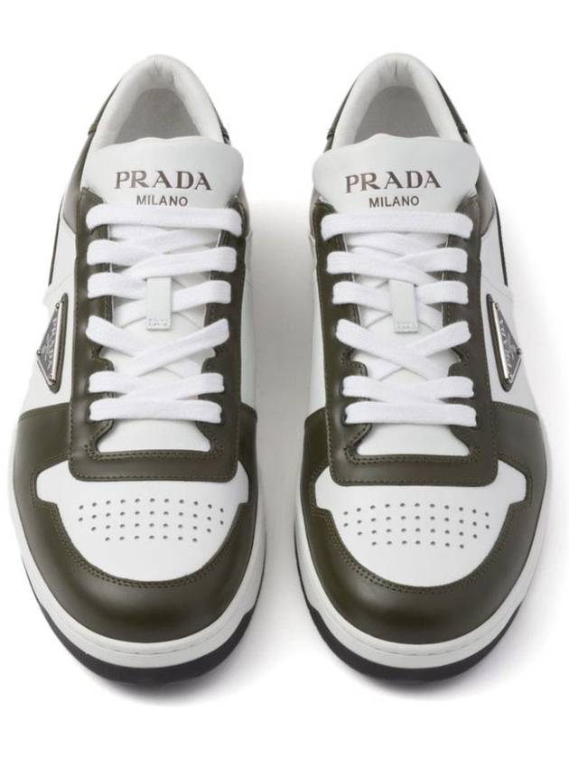 Prada Downtown Colour-Block Leather Sneakers - PRADA - BALAAN 4