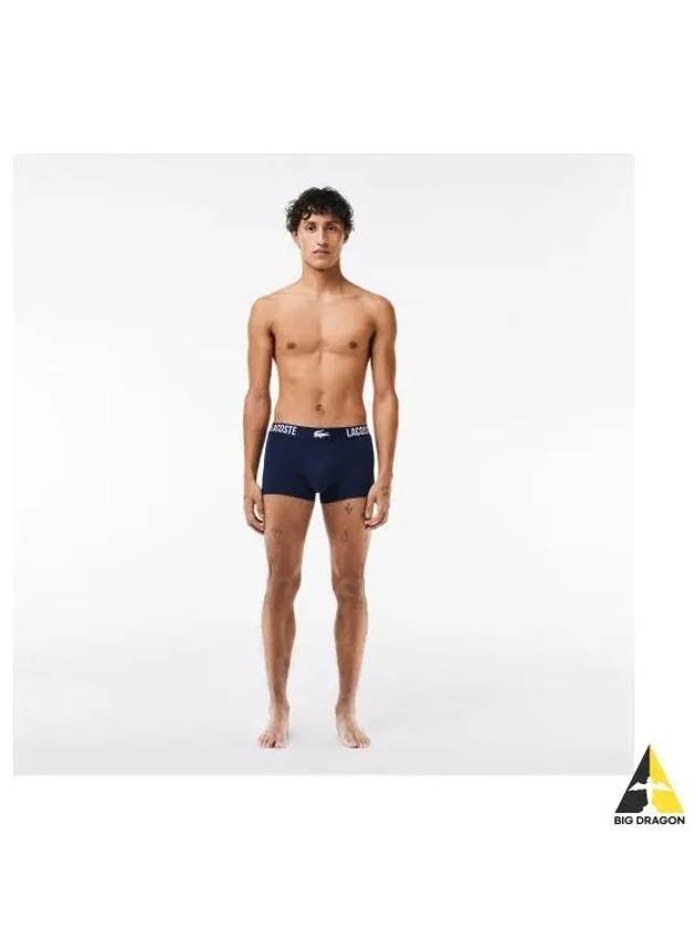 Men s Logo Jersey Trunks Set of 3 Blue - LACOSTE - BALAAN 1