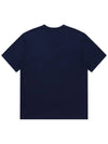 Men's Flower Graphic Short Sleeve T-Shirt Navy - SOLEW - BALAAN 3