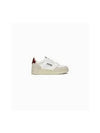 Medalist Leather Low-Top Sneakers Red White - AUTRY - BALAAN 6