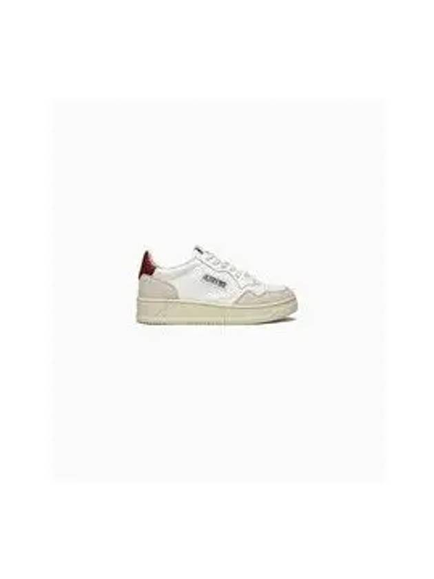 Medalist Leather Low-Top Sneakers Red White - AUTRY - BALAAN 6