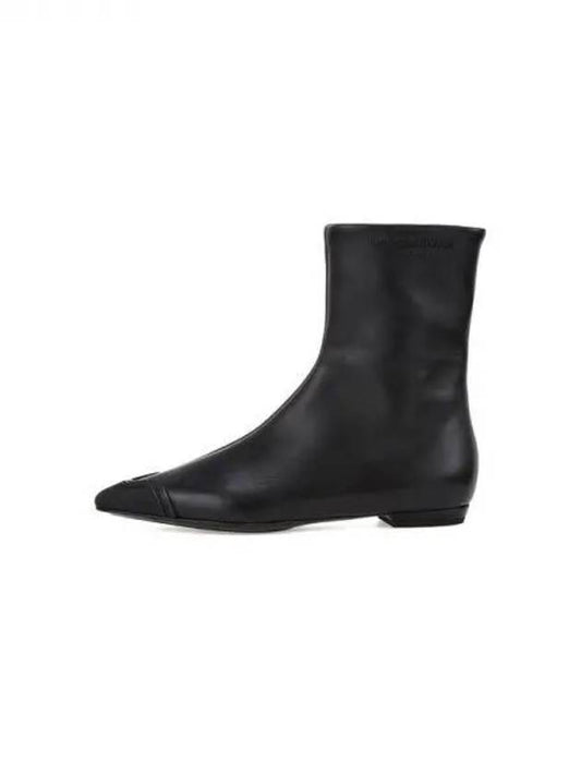 Women s Pointed Toe Cap Zipper Boots Black 270368 - EMPORIO ARMANI - BALAAN 1