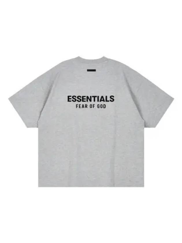 FEAR OF GOD ESSENTIALS Essential Jersey Crew Neck Short Sleeve T Shirt Light Heather Gray - FEAR OF GOD ESSENTIALS - BALAAN 1