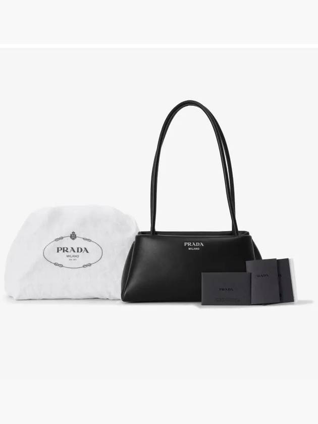 Logo Softie Mini Shoulder Bag Black - PRADA - BALAAN 4