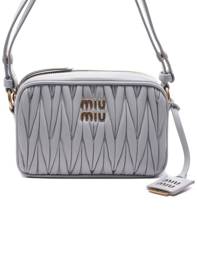 Materasse Nappa Leather Shoulder Bag Cornflower Blue - MIU MIU - BALAAN 3