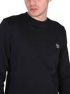 Zebra Patch Organic Cotton Sweatshirt Black - PAUL SMITH - BALAAN 5