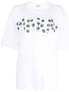 Daisy Logo Short Sleeve T-Shirt White - MARNI - BALAAN.