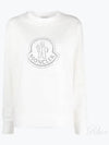 Crystal Logo Sweatshirt Off White - MONCLER - BALAAN 2