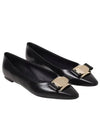 New Vara Plate Ballet Flat Black - SALVATORE FERRAGAMO - BALAAN 2