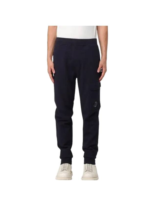 Diagonal Raised Fleece Track Pants Navy - CP COMPANY - BALAAN 1