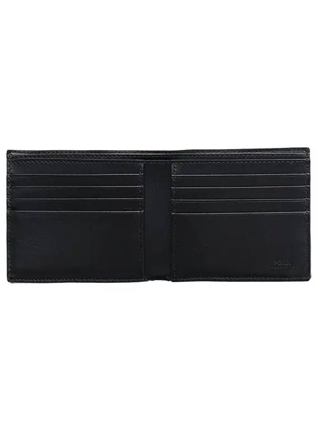 FF Fabric Leather Bifold Wallet Brown - FENDI - BALAAN 6