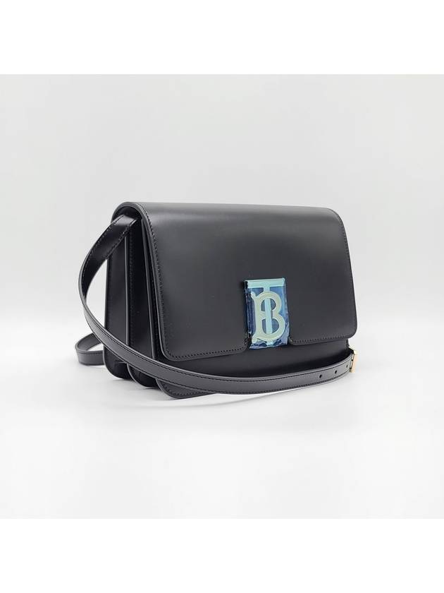 Small Leather TB Shoulder Bag Black - BURBERRY - BALAAN 3