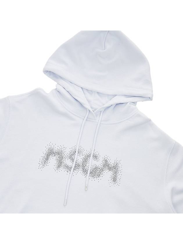 Rhinestone Logo Hoodie White - MSGM - BALAAN 7