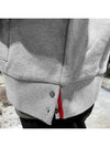 Center Back Stripe Cotton Zip Up Hoodie Light Grey - THOM BROWNE - BALAAN 10