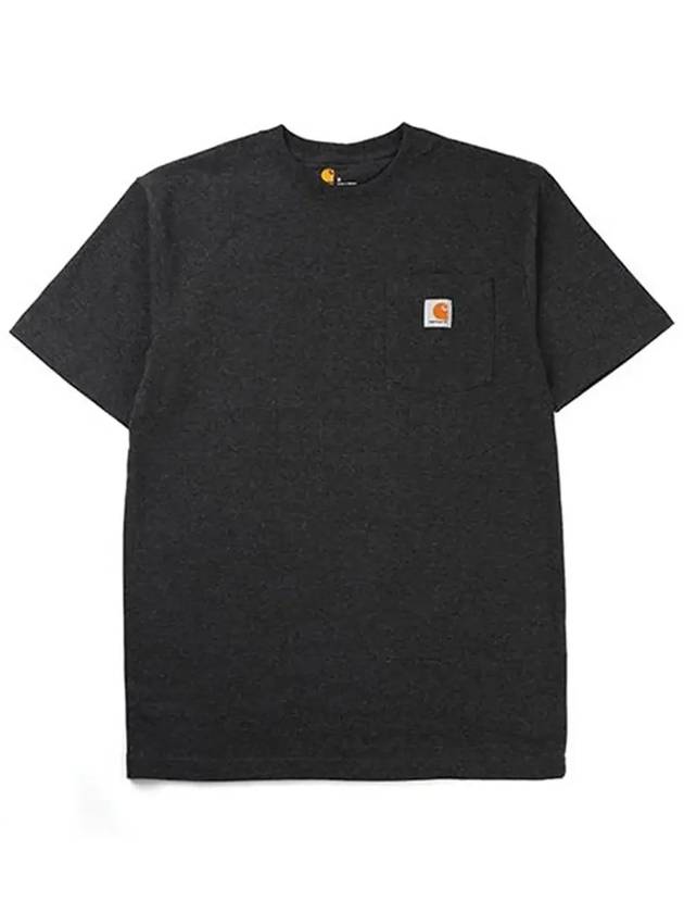 Workwear Pocket Short Sleeve T-Shirt Carbon Header - CARHARTT - BALAAN 4