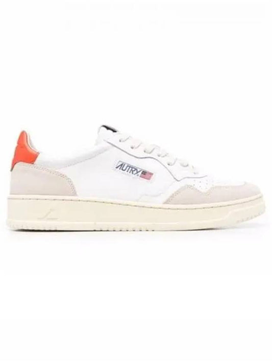 Medalist Leather Suede Orange Tab Low Top Sneakers White - AUTRY - BALAAN 2