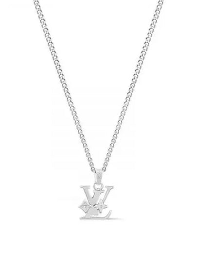 monogram raw necklace silver - LOUIS VUITTON - BALAAN 2